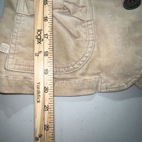 Plugg Womens Beige Corduroy Blazer Jacket With Bow Pockets Size L - Picture 14 of 14